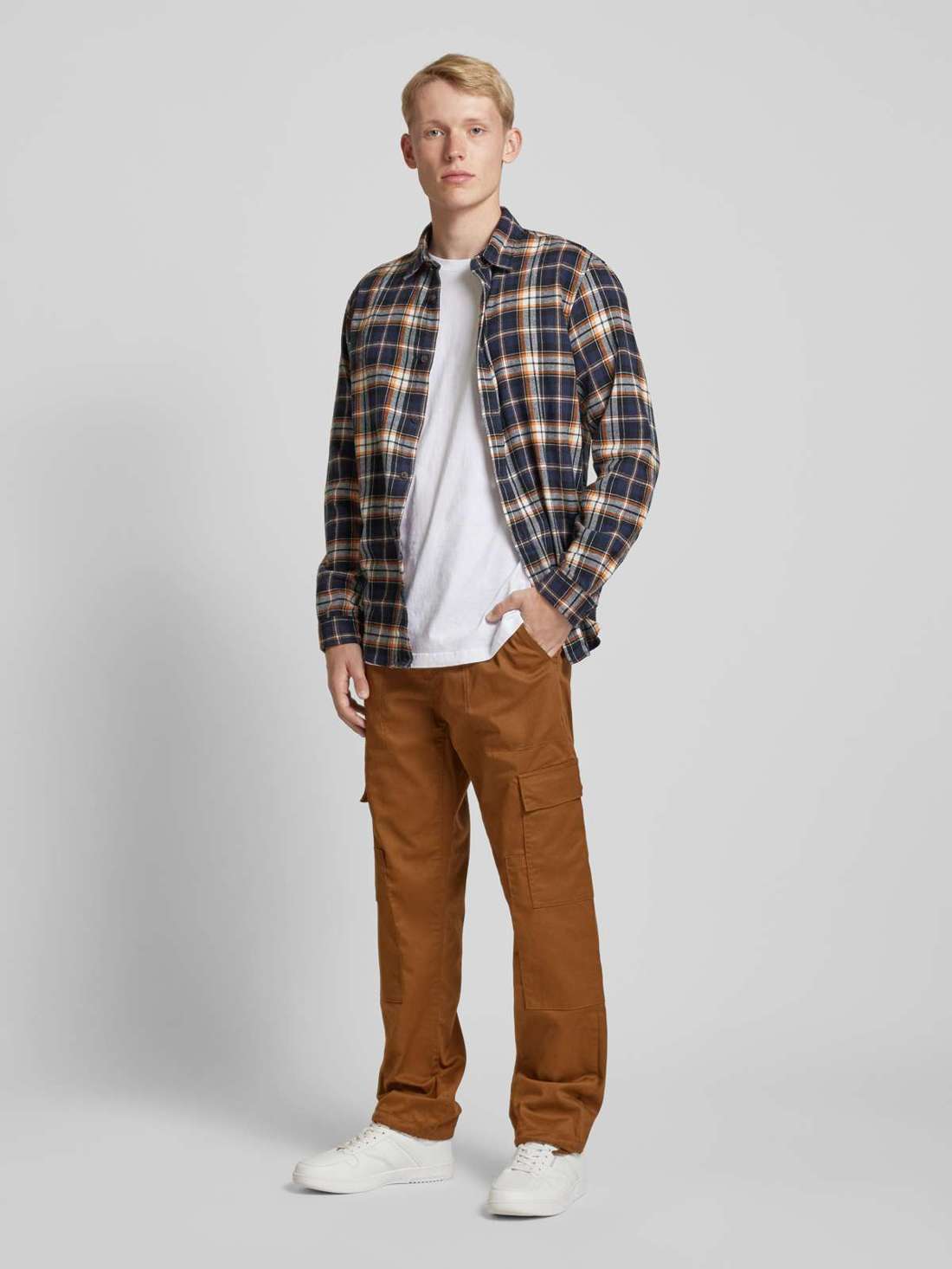 Брюки-карго с эластичными манжетами