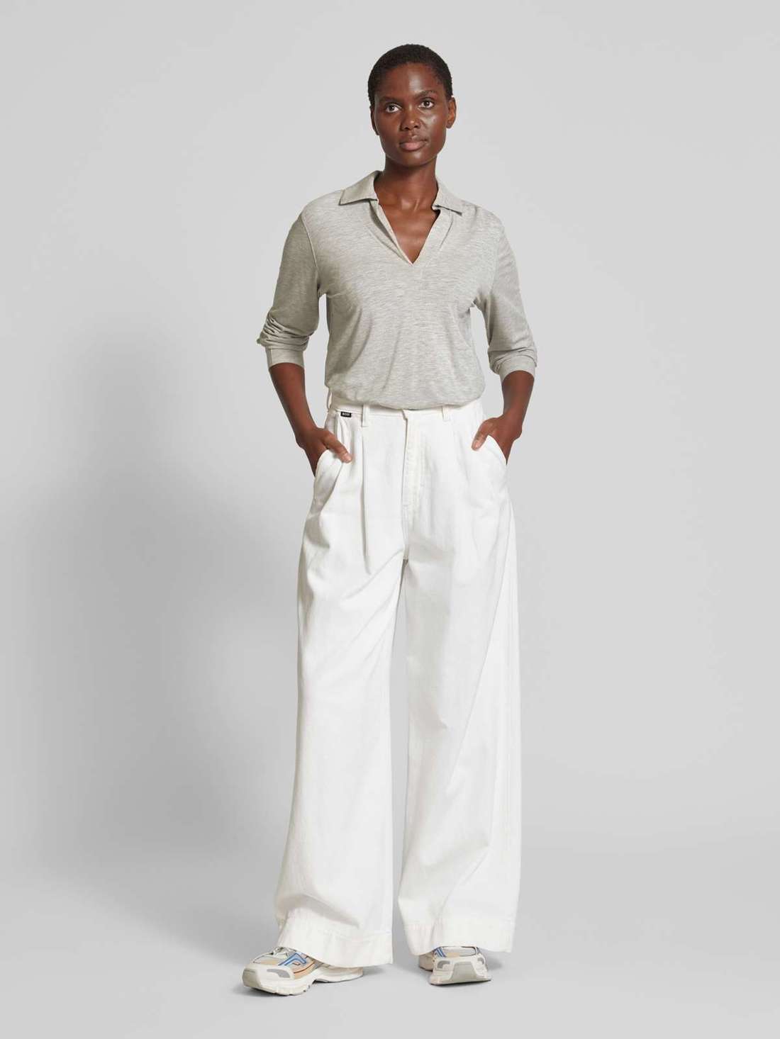 Трикотажный топ стандартного кроя из смеси модала и хлопка