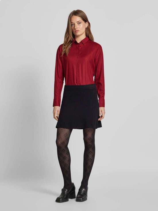 Рубашка прямого кроя из вискозы с разрезами по бокам