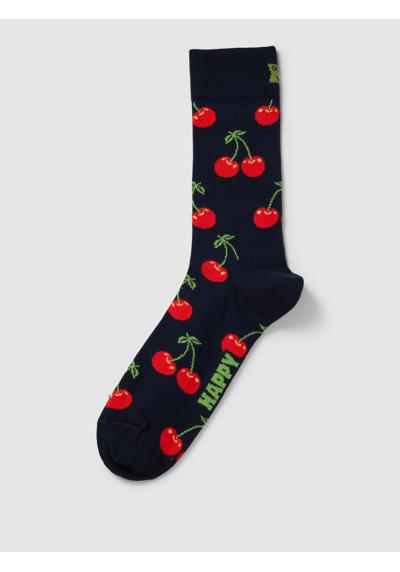 Носки с узором по всей поверхности Cherry