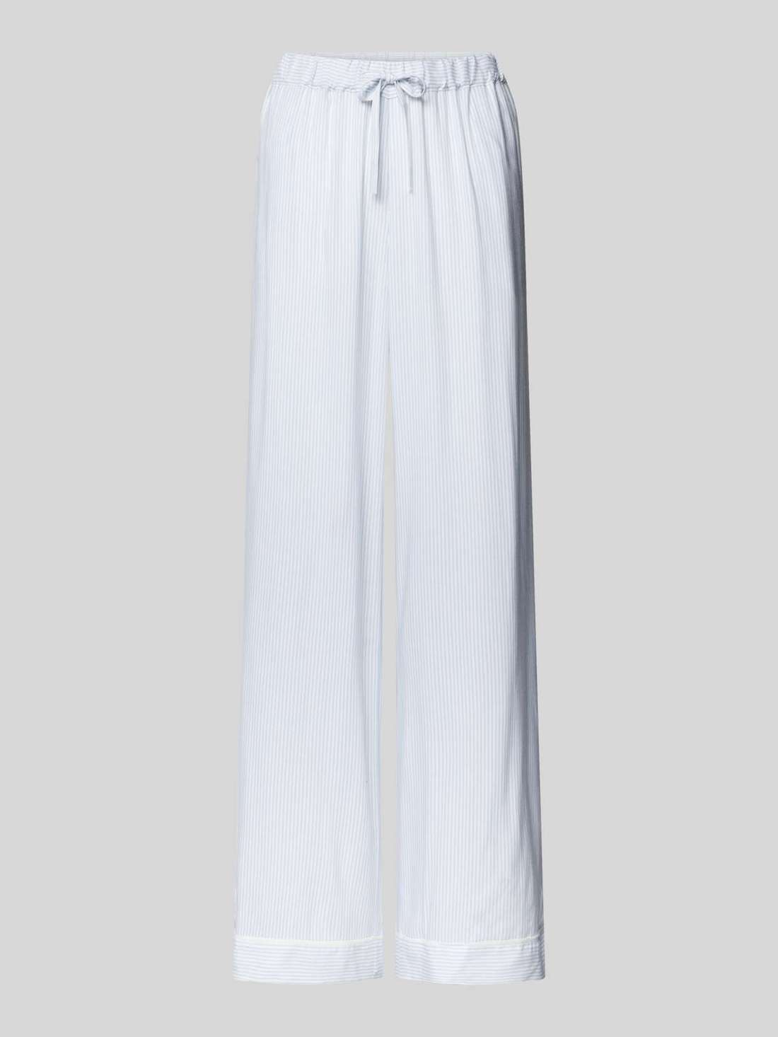 Широкие брюки из пижамной ткани с вышивкой логотипа