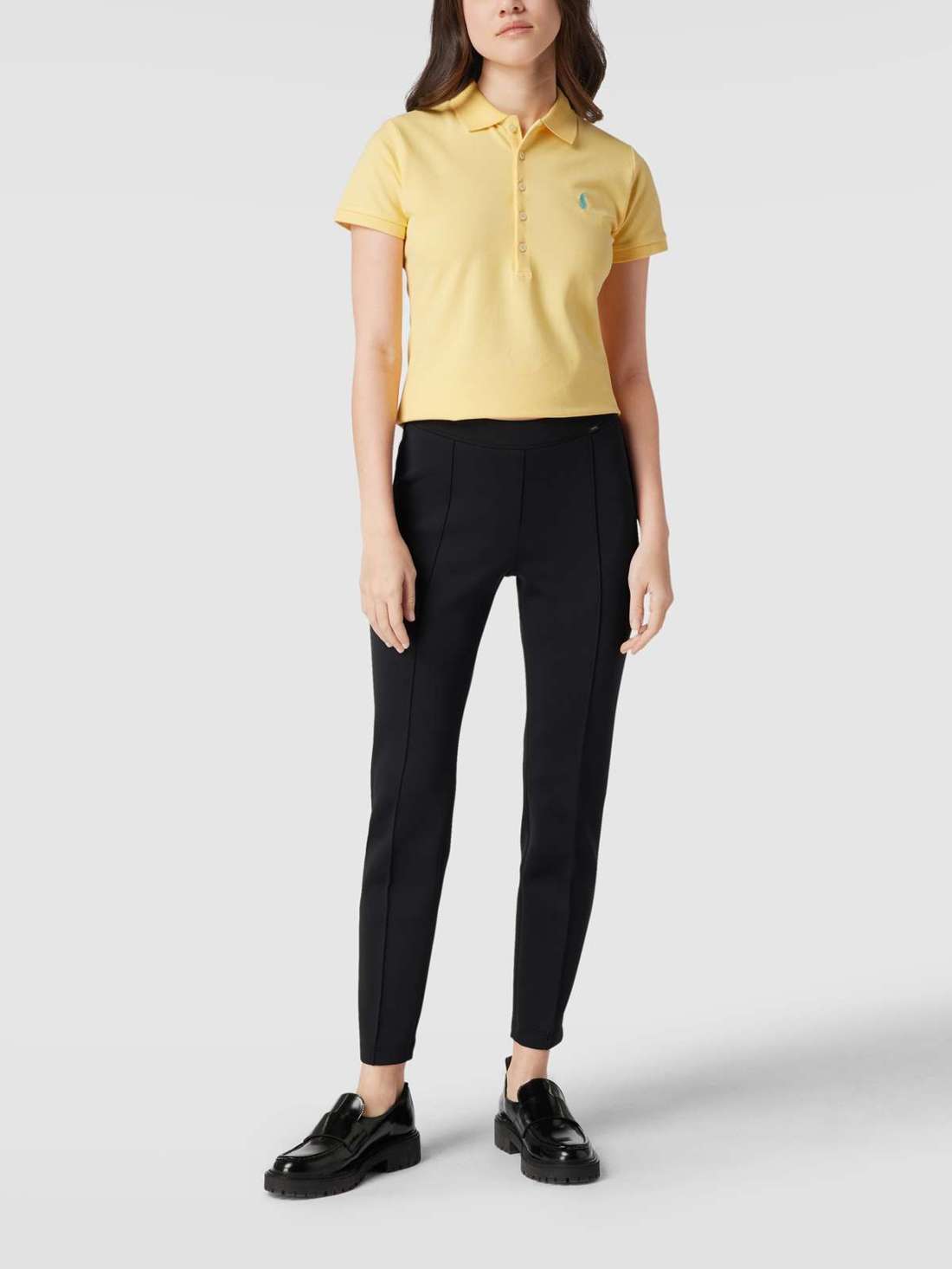 Брюки стрейч с декоративными швами