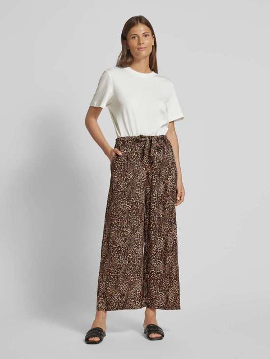 Брюки прямого кроя с завязывающимся поясом Is44a