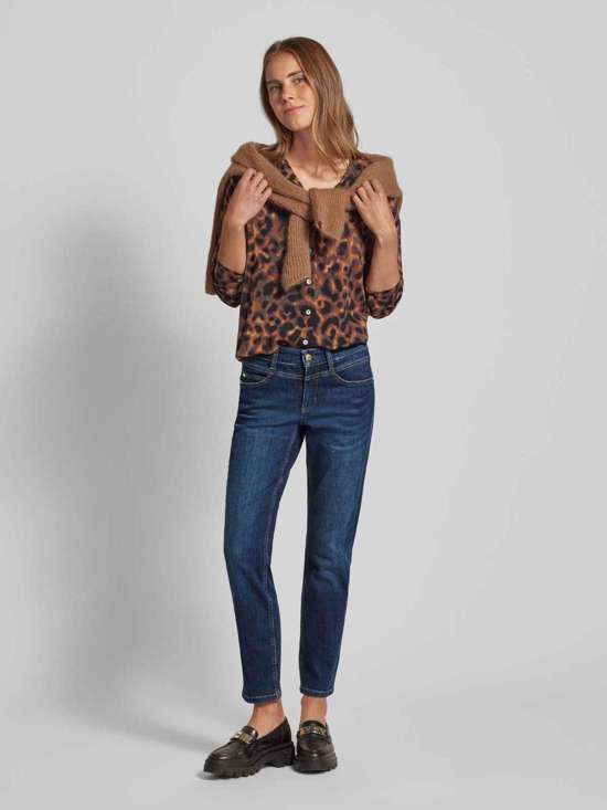 Джинсы прямого кроя с декоративными швами POSH