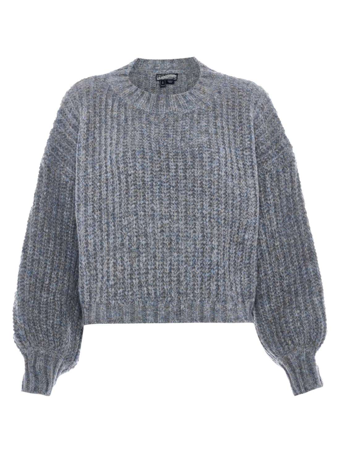 Пуловер крупной вязки