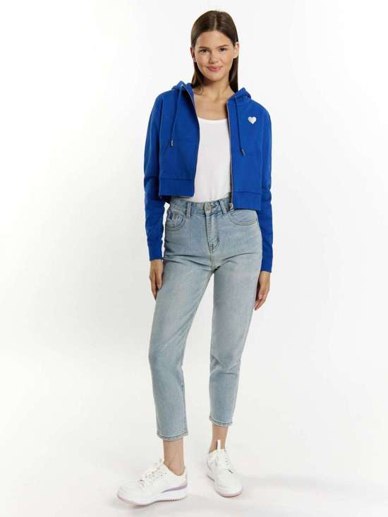 Укороченное худи на молнии