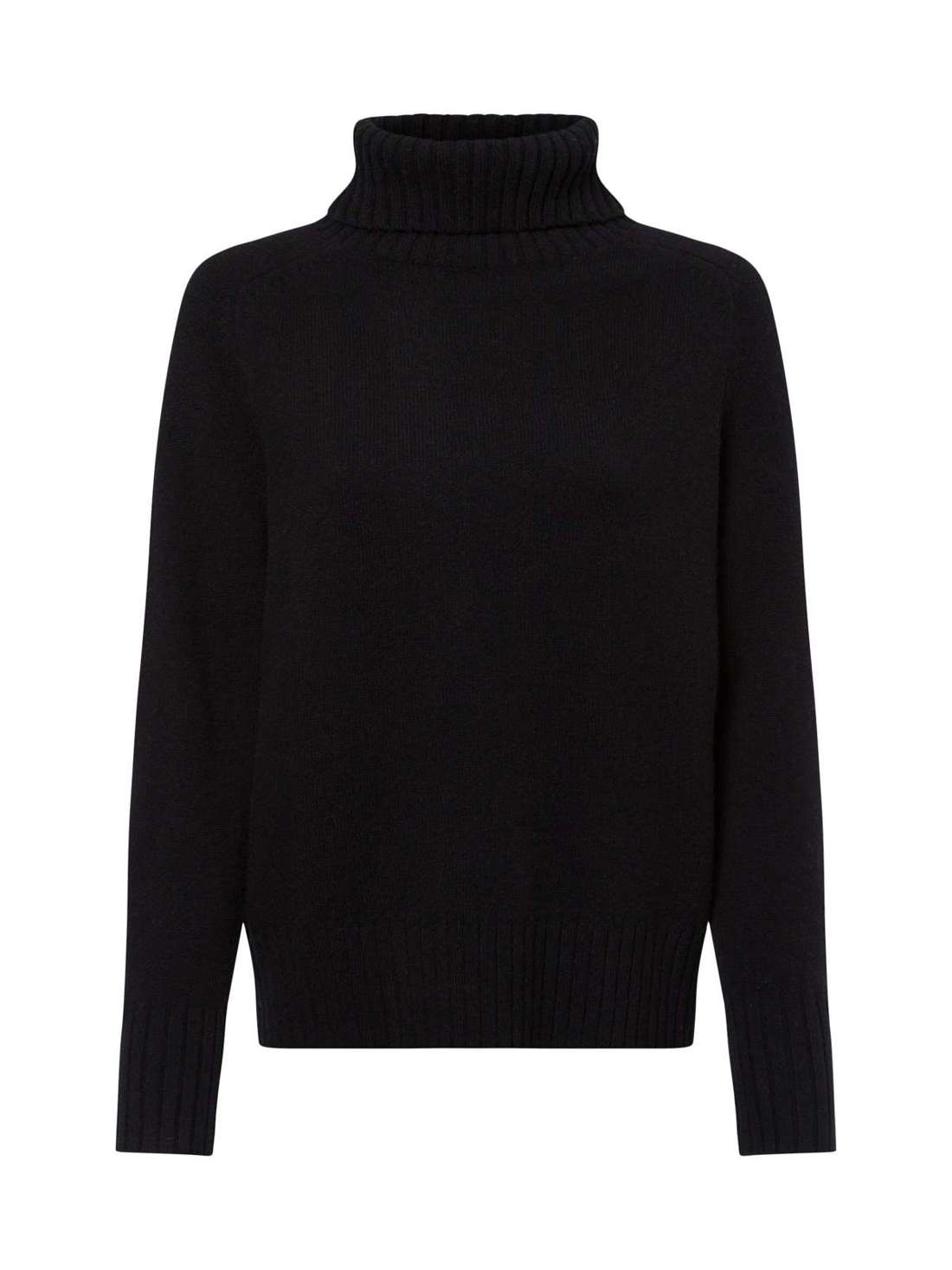 Пуловер с высоким воротником