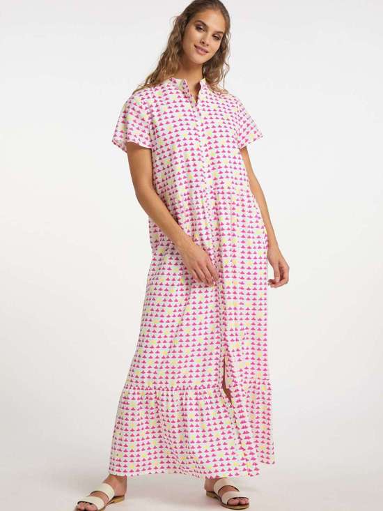 Платье макси с принтом по всей поверхности