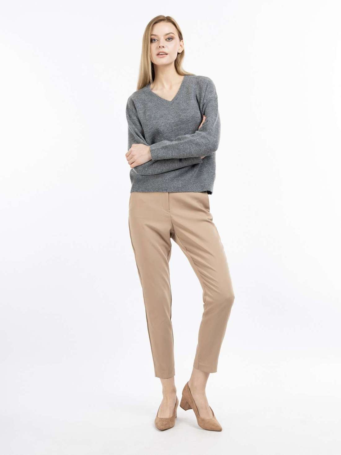 Вязаный пуловер