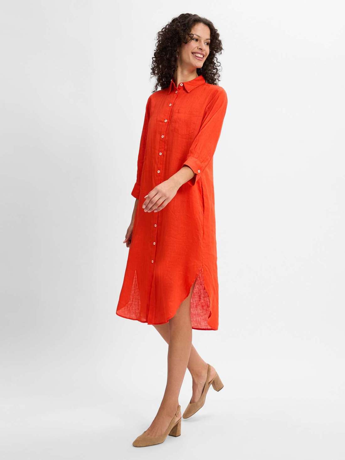 Льняное платье