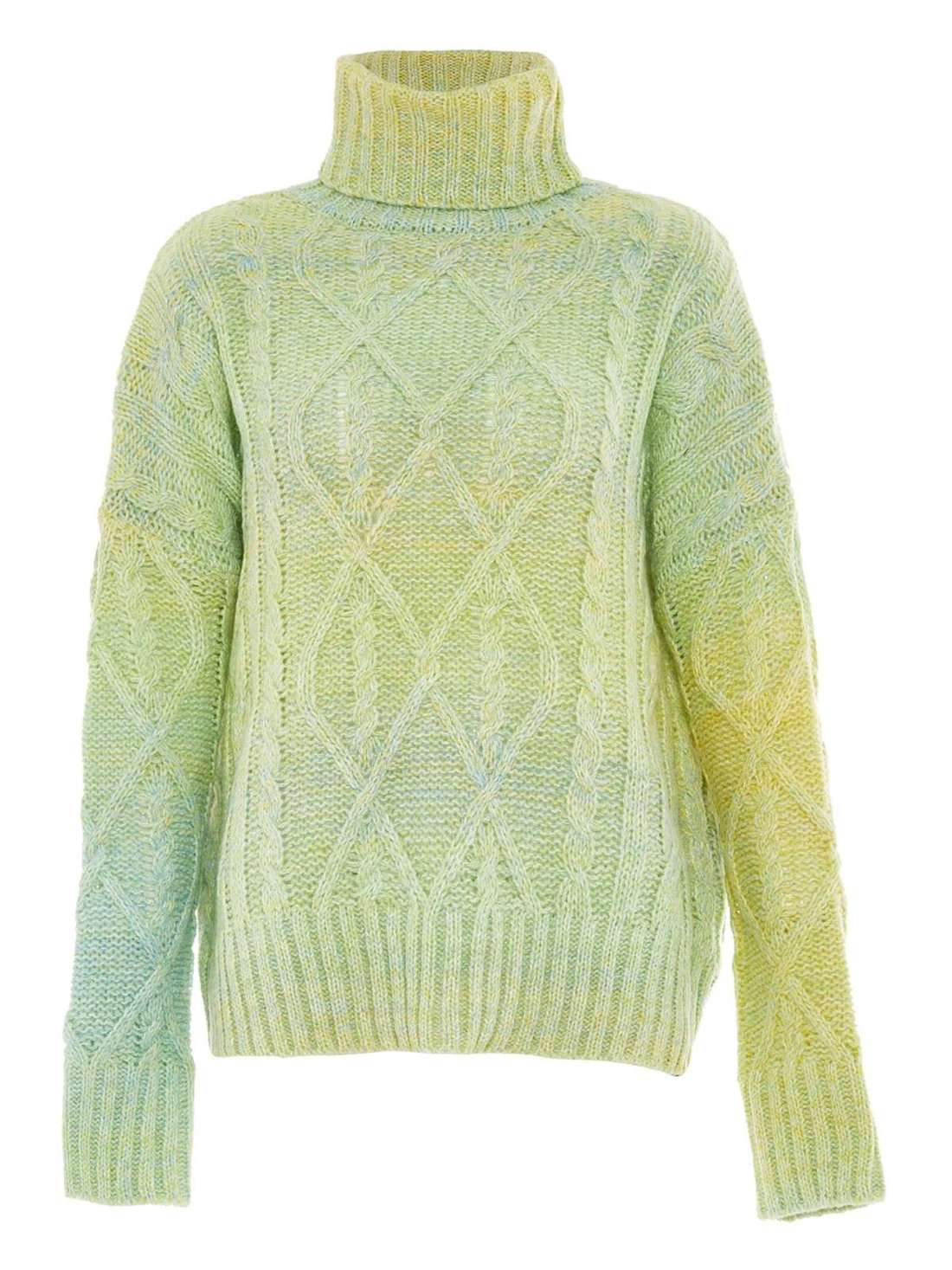 Пуловер с высоким воротником