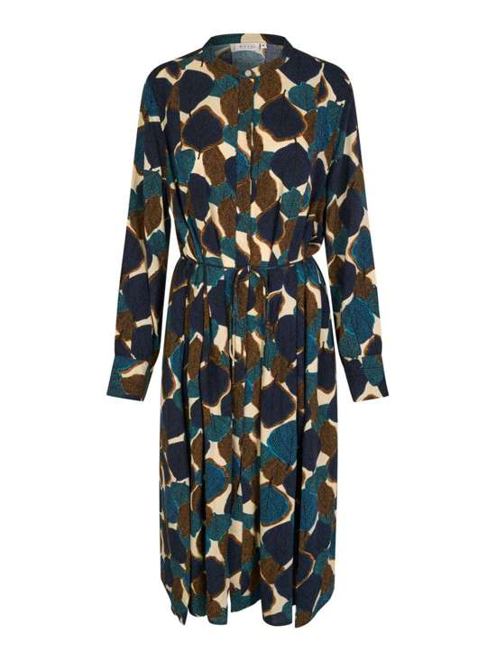 Платье-рубашка средней длины