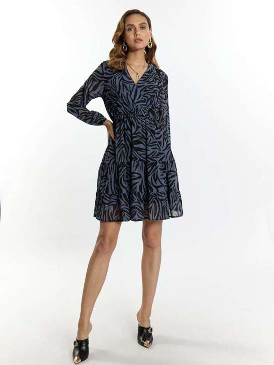 Платье с зебровым принтом