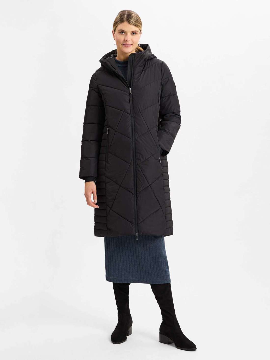 Стеганое пальто