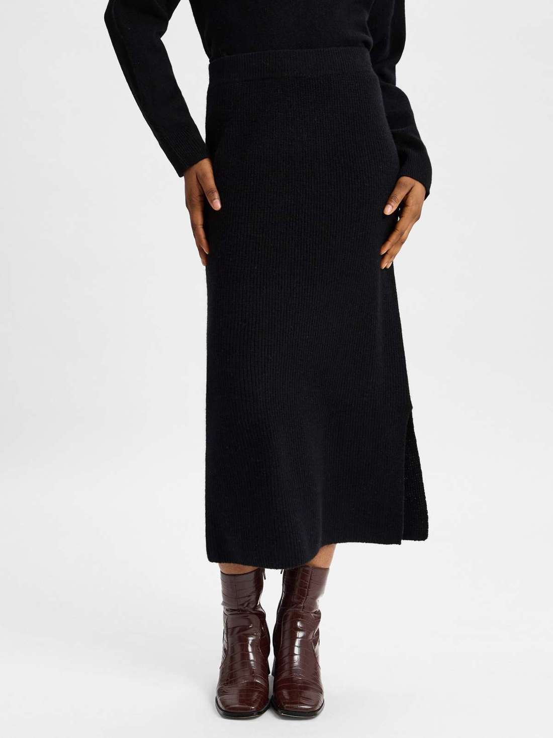 Трикотажная юбка из мериноса
