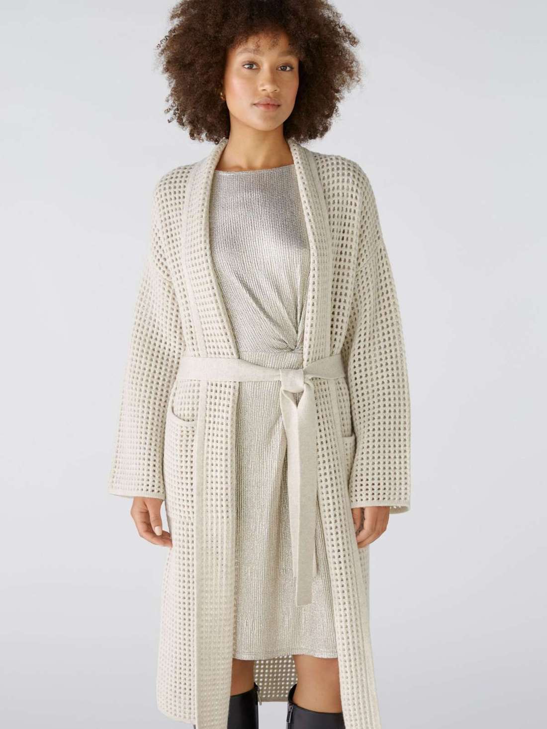 Вязаное пальто