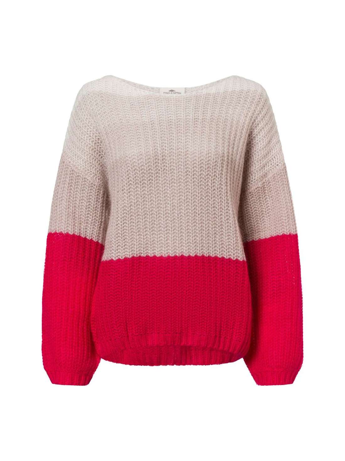 Свитер крупной вязки с добавлением мохера