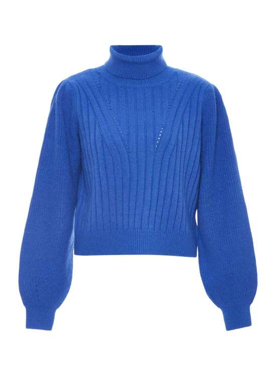 Пуловер с высоким воротником