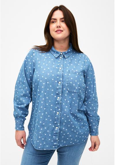 Блуза-рубашка GEBLUMTES MIT BRUSTTASCHE