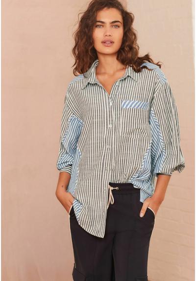 Блуза-рубашка SPLICED STRIPE