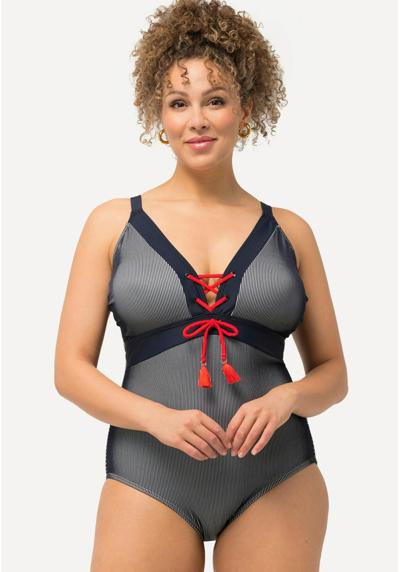 Купальник MARITIME STRIPED LACE UP ONE PIECE