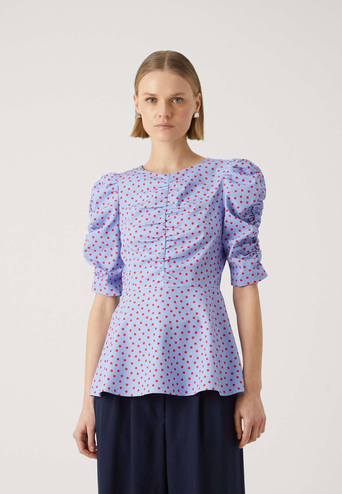 Блузка SPRING TIME DOT RUCHED