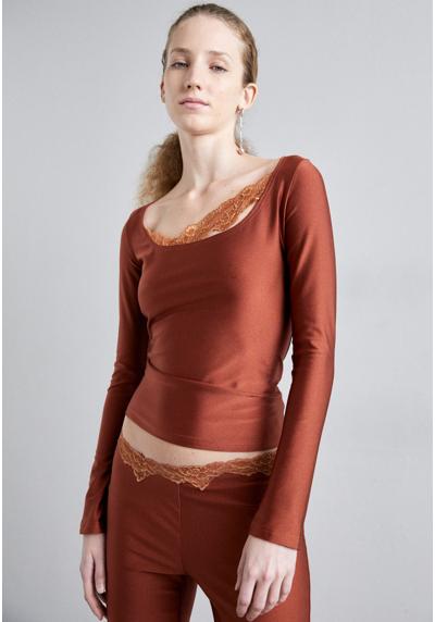 Кофта WIDE NECK LONG SLEEVE FITTED WITH TRIM