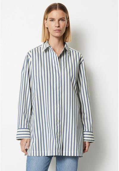 Блуза-рубашка LONGER FIT LONGSLEEVE KENT COLLAR SLIT DETAILS STRIPES