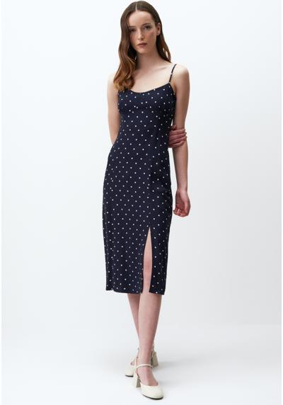 Платье PATTERNED MIDI WITH STRAPS AND SLITS