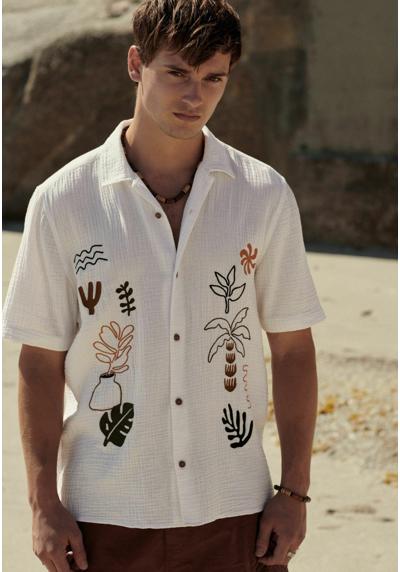 Рубашка EMBROIDERED SHORT SLEEVE WITH COLLAR REGULAR FIT