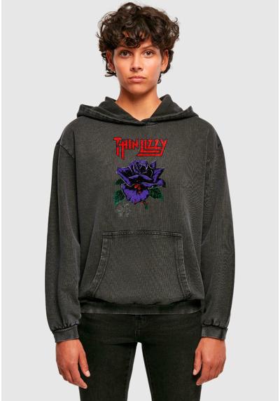 THIN LIZZY - ROSE COLOR ACID WASHED OVERSIZE HOODY - Kapuzenpullover THIN LIZZY