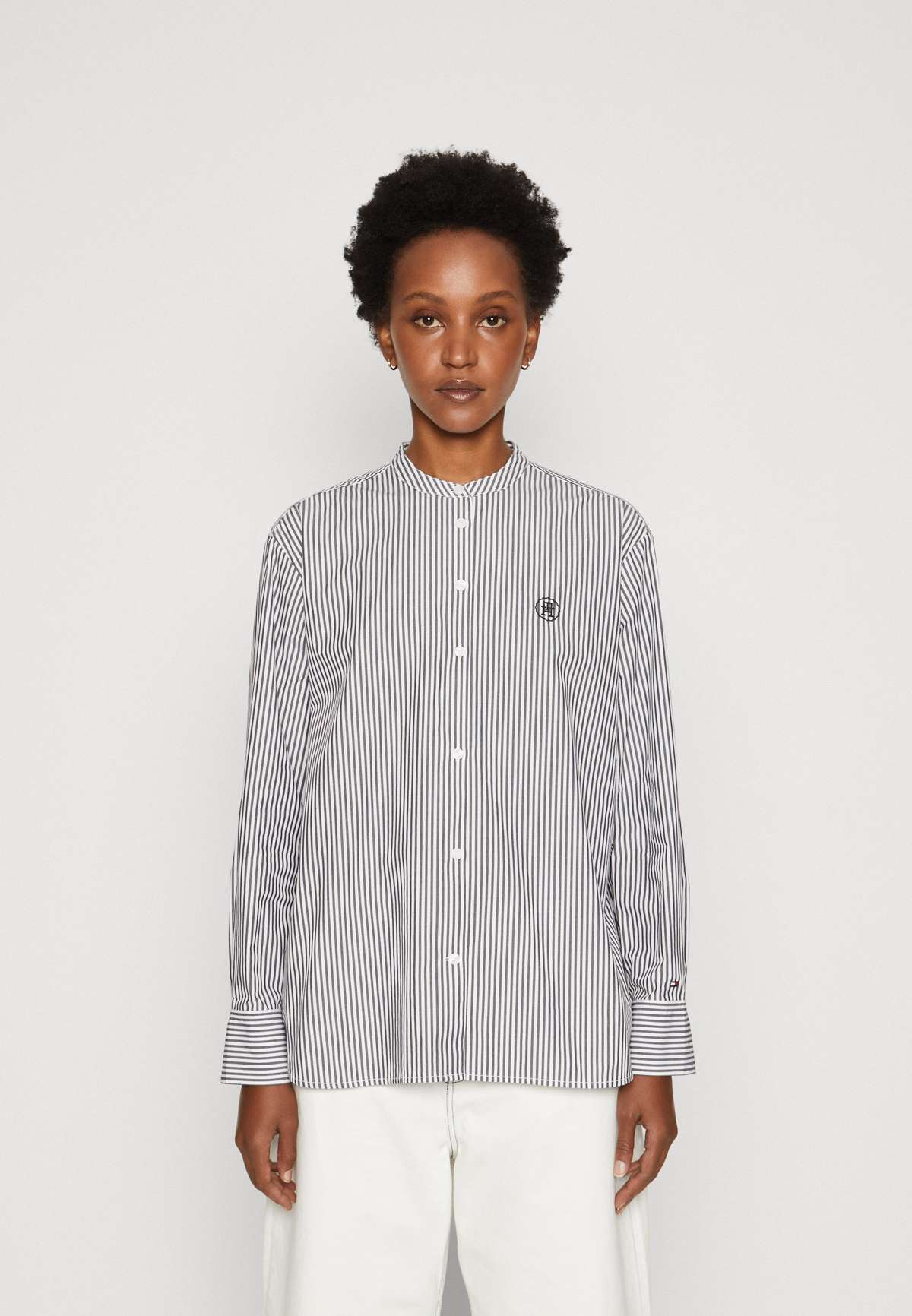 Блуза-рубашка STRIPED EASY FIT SHIRT