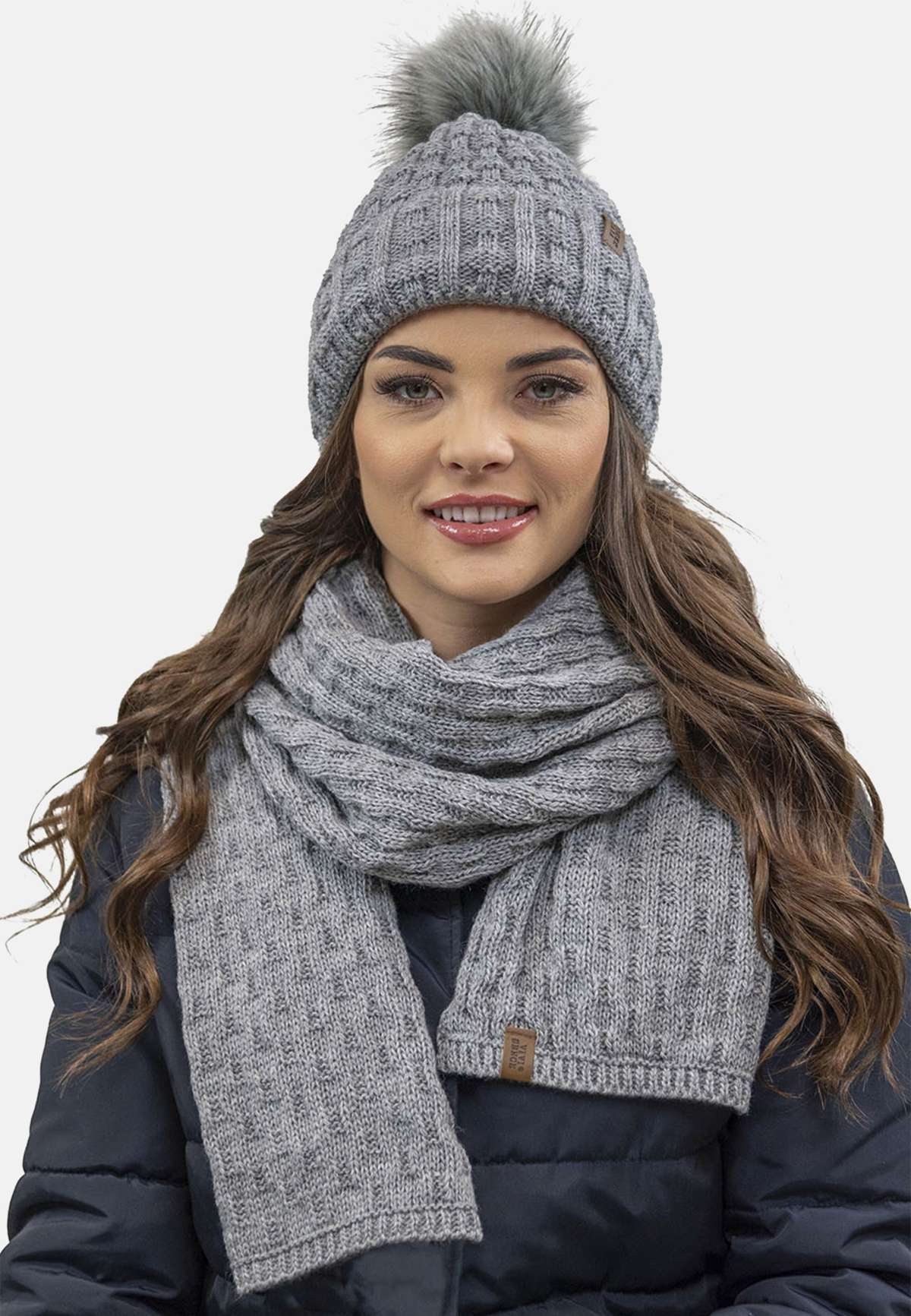 Шарф 7015 BEANIE AND SCARF SET