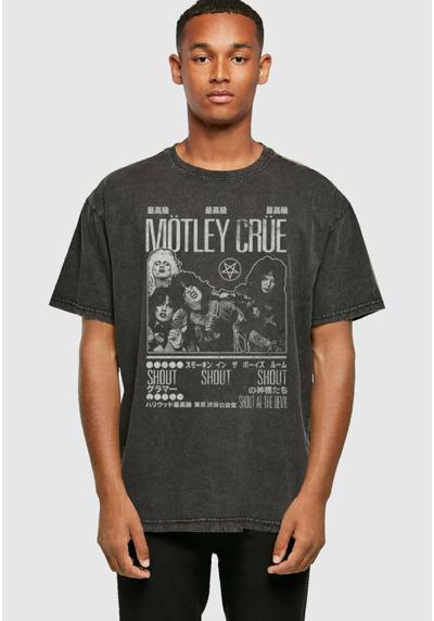 MOTLEY CRUE - TOKYO SHOUT ACID WASHED HEAVY OVERSIZE TEE - T-Shirt print MOTLEY CRUE