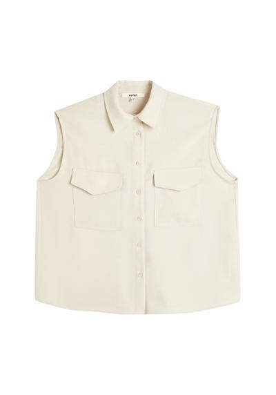Блуза-рубашка CLASSIC SLEEVELESS BUTTONED POCKET DETAIL