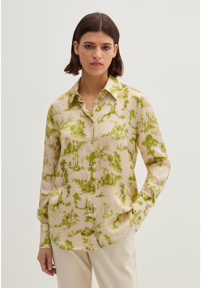 Блуза-рубашка SATIN SHIRT WITH PRINT