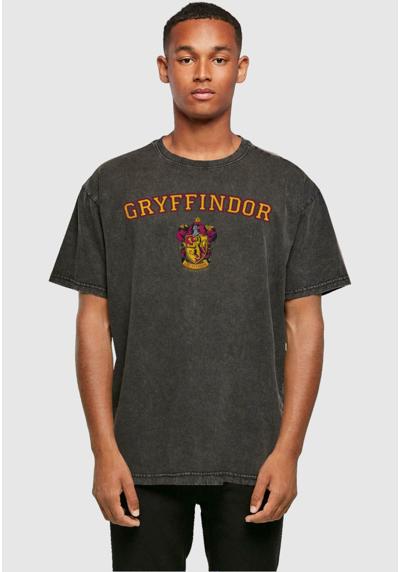 HARRY POTTER - HOGWARTS GRYFFINDOR CREST ACID WASHED - T-Shirt print HARRY POTTER