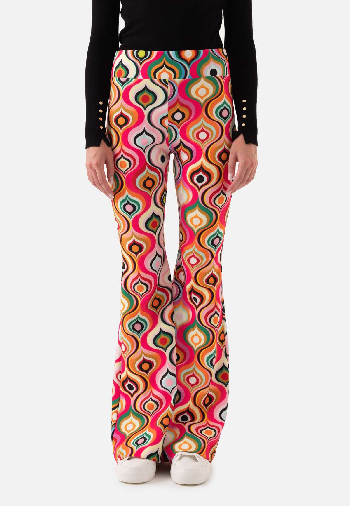 Брюки COLORFUL PATTERNED BELL BOTTOM