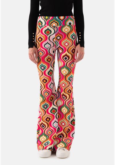Брюки COLORFUL PATTERNED BELL BOTTOM