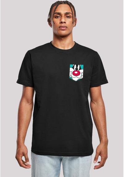 Футболка LOONEY TUNES SYLVESTER FACE FAUX POCKET