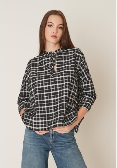 Блузка BOXY WITH CHECKED PRINT
