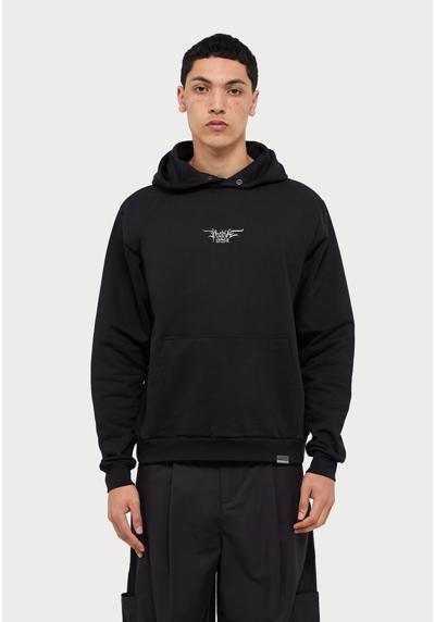 Пуловер HOODIE WITH EMBROIDERED GOTIC LOGO AND LABEL