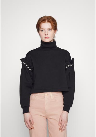 Кофта HIGH NECK CROPPED WITH PEARL SHOULDER