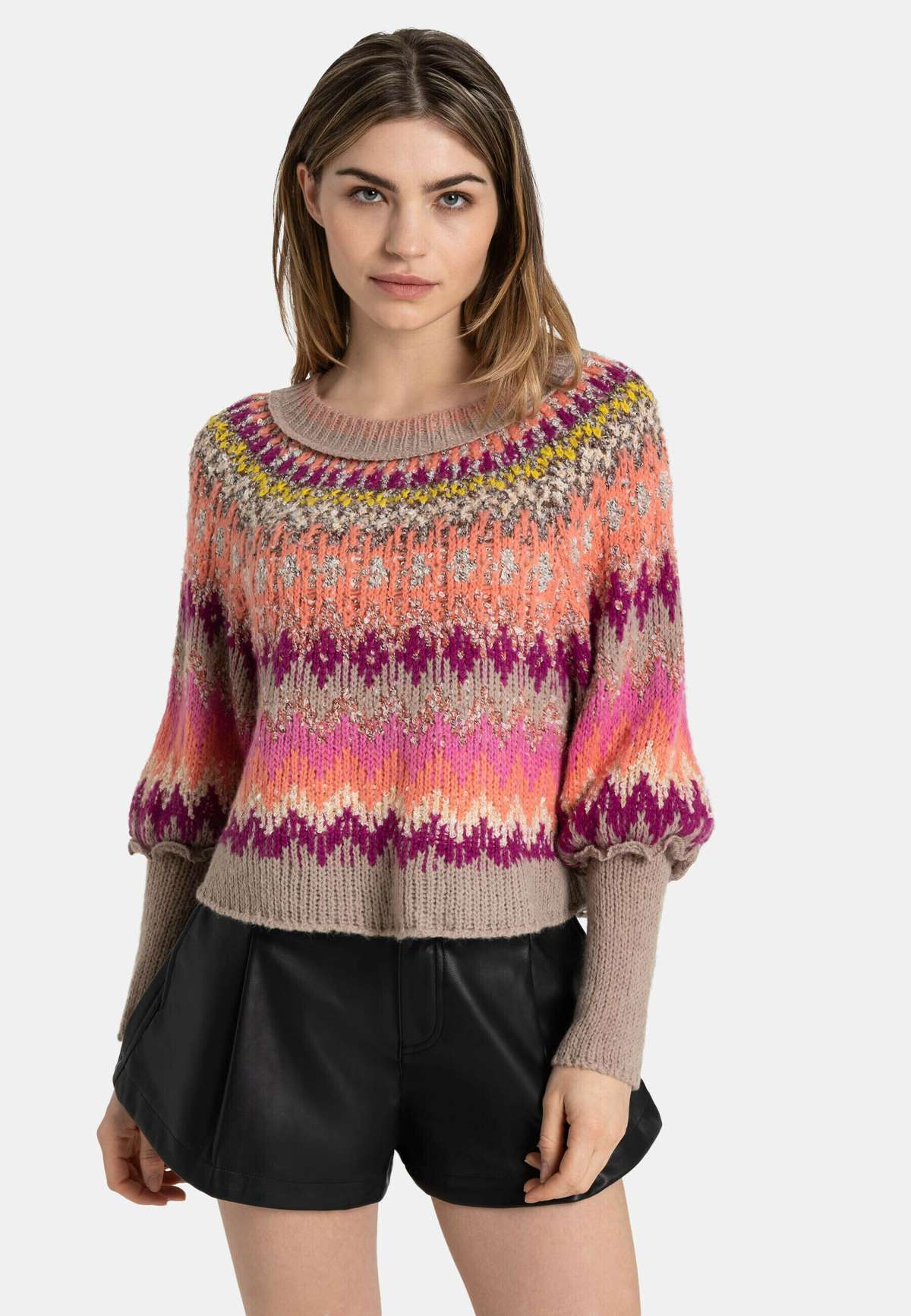 Пуловер FREE PEOPLE SWEATER HOME FOR THE HOLIDAYS