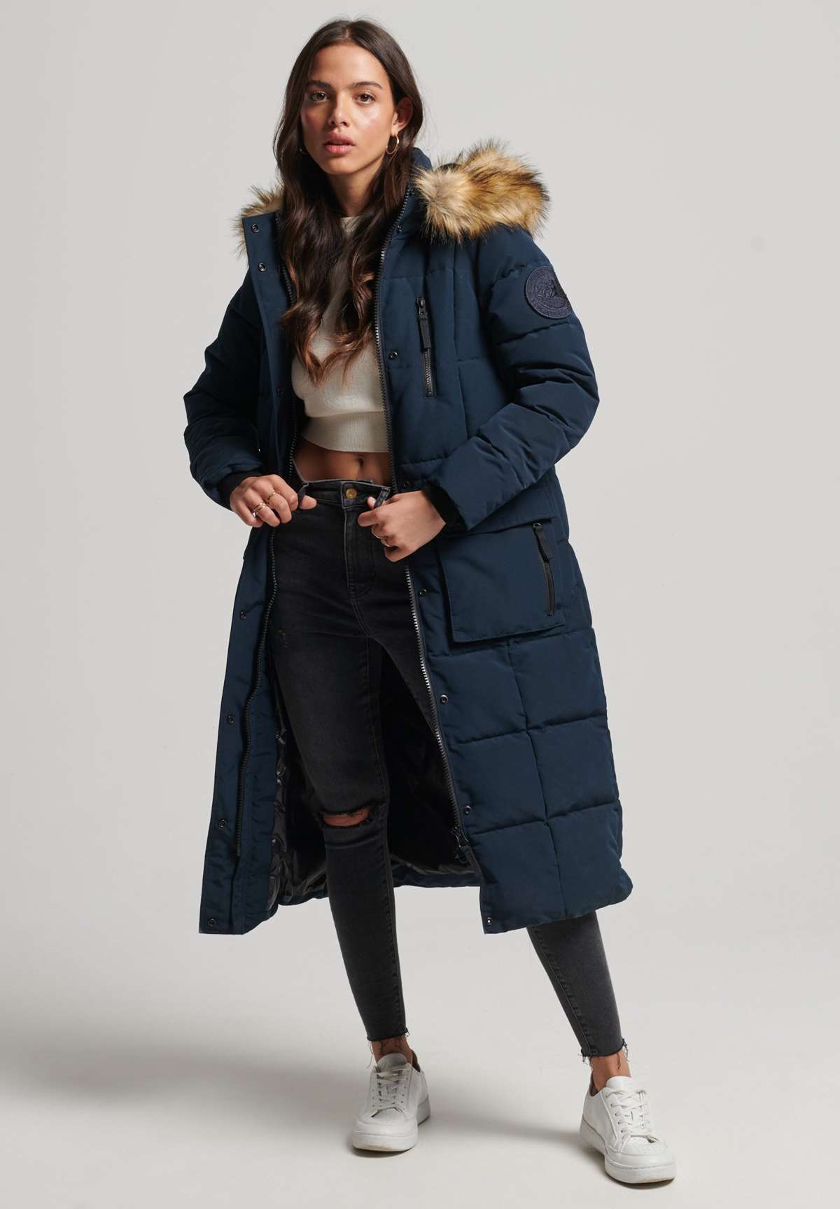 Зимняя куртка LONGLINE FAUX FUR EVEREST COAT