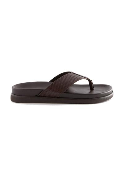 Шлепанцы EMBOSSED LEATHER TOE POST SANDALS