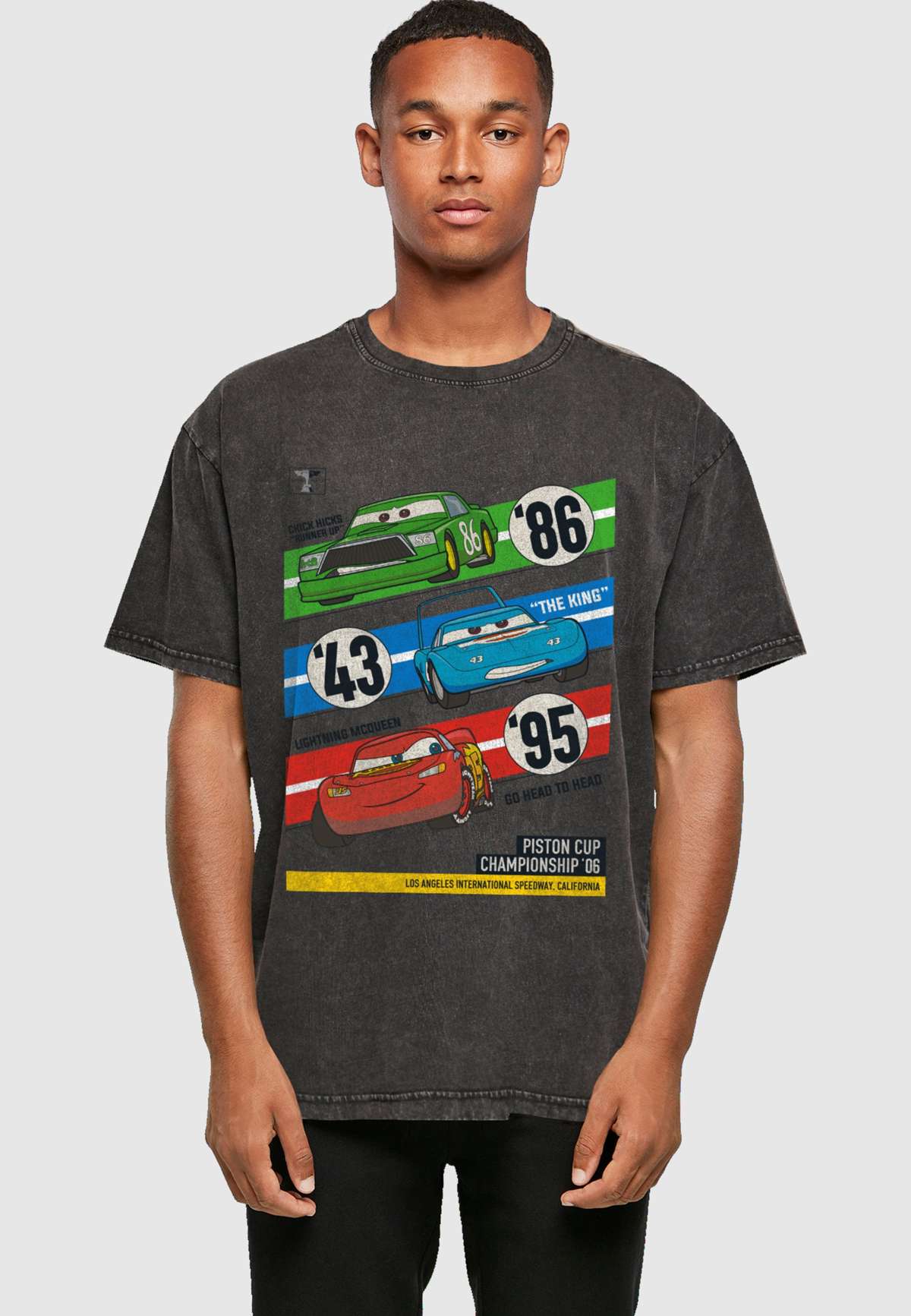 CARS - PISTONS CUP CHAMPIONS ACID WASHED OVERSIZE - T-Shirt print CARS