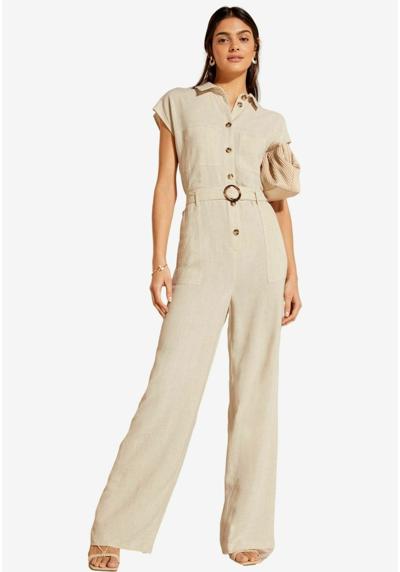 Комбинезон FRIENDS LIKE THESE SHORT SLEEVE BUTTON THROUGH TAILORED JUMPSUIT WITH LINEN-. TALL