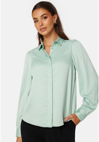Блуза-рубашка REGULAR PUFF SLEEVE SATIN SHIRT