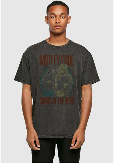 MOTLEY CRUE - SATD TOUR 1983 ACID WASHED HEAVY OVERSIZE TEE - T-Shirt print MOTLEY CRUE